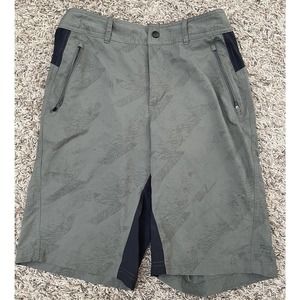 CO-OP Cycles Shorts Mens Small Gray Striped Padded Lined Cycling Mountain Bike